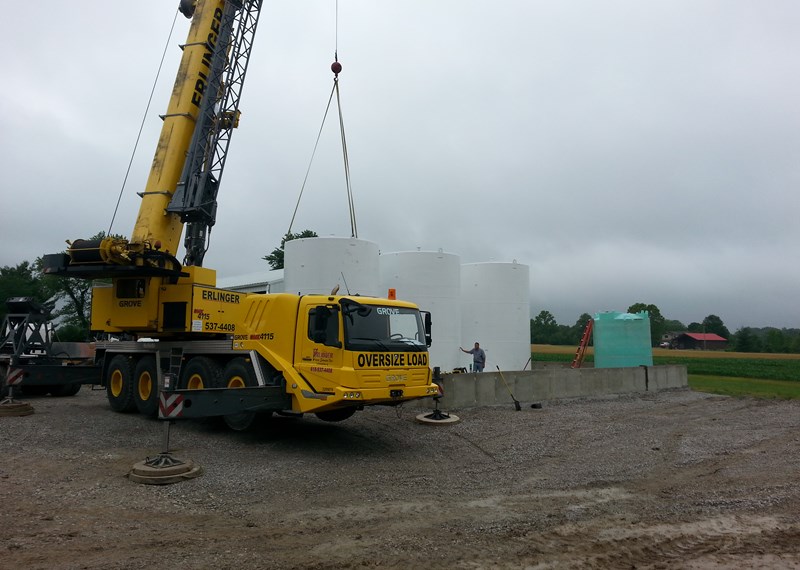 Fertilizer Tanks Diked Containment